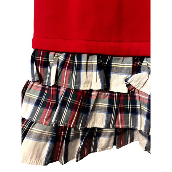 Vineyard Vines Girls Tiered Skirt Velvet Red Knit Dress Size 4T New with Tags - Picture 3 of 6